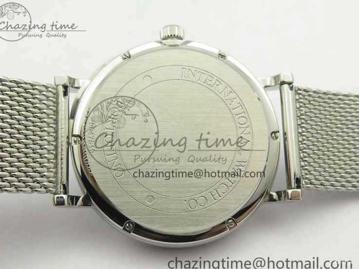 MIROTIME 0104 FastDry Portofino IW356501 SS V3 MK 1:1 Best Edition Black Dial On SS Mesh Bracelet MIYOTA 7195